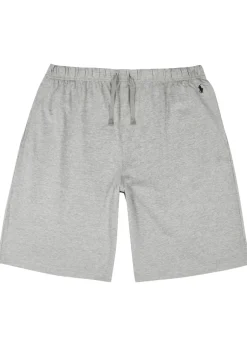 Logo-embroidered cotton shorts