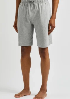 Logo-embroidered cotton shorts