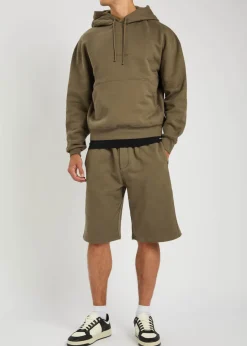 Logo-embroidered cotton shorts