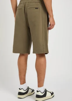 Logo-embroidered cotton shorts