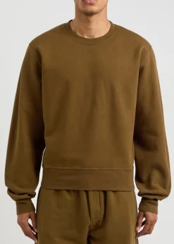 Logo-embroidered cotton sweatshirt