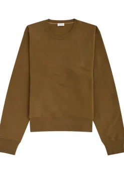 Logo-embroidered cotton sweatshirt