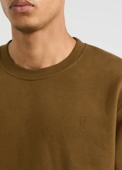 Logo-embroidered cotton sweatshirt