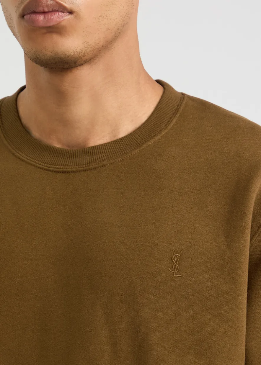 Logo-embroidered cotton sweatshirt