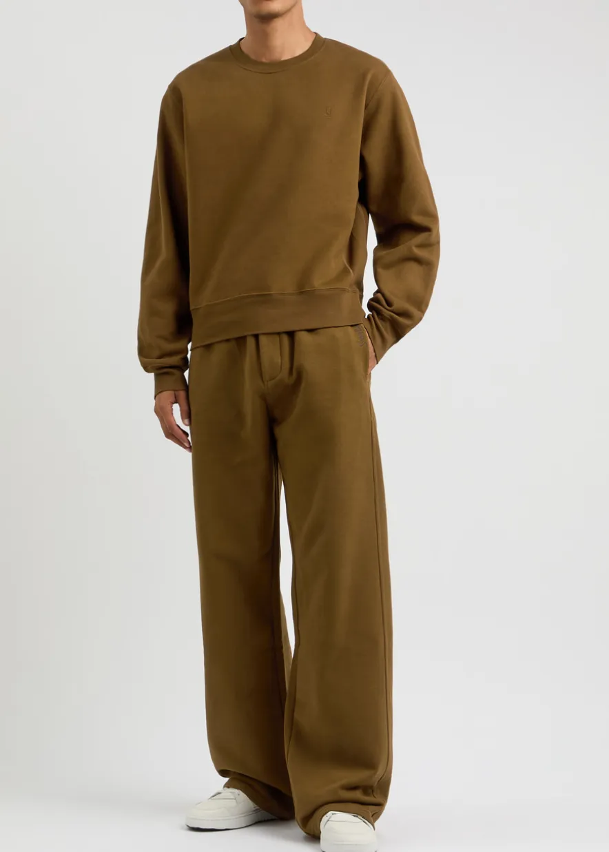 Logo-embroidered cotton sweatshirt