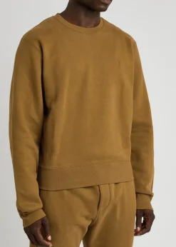Logo-embroidered cotton sweatshirt