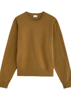 Logo-embroidered cotton sweatshirt