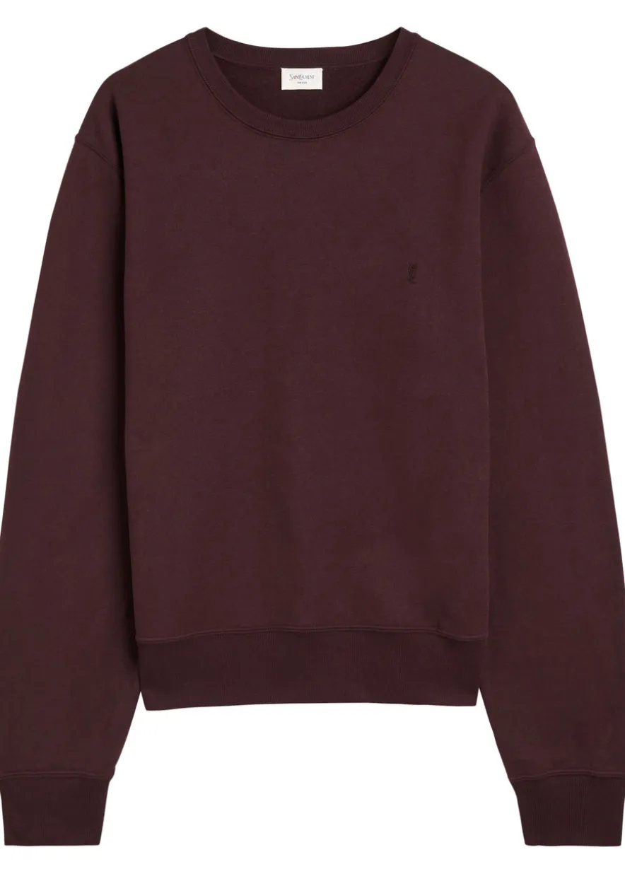 Logo-embroidered cotton sweatshirt