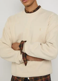 Logo-embroidered cotton sweatshirt