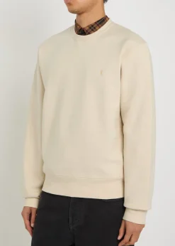 Logo-embroidered cotton sweatshirt