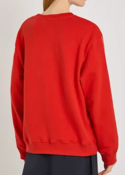 Logo-embroidered cotton sweatshirt