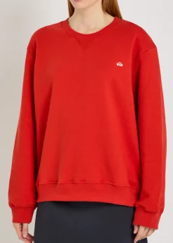 Logo-embroidered cotton sweatshirt