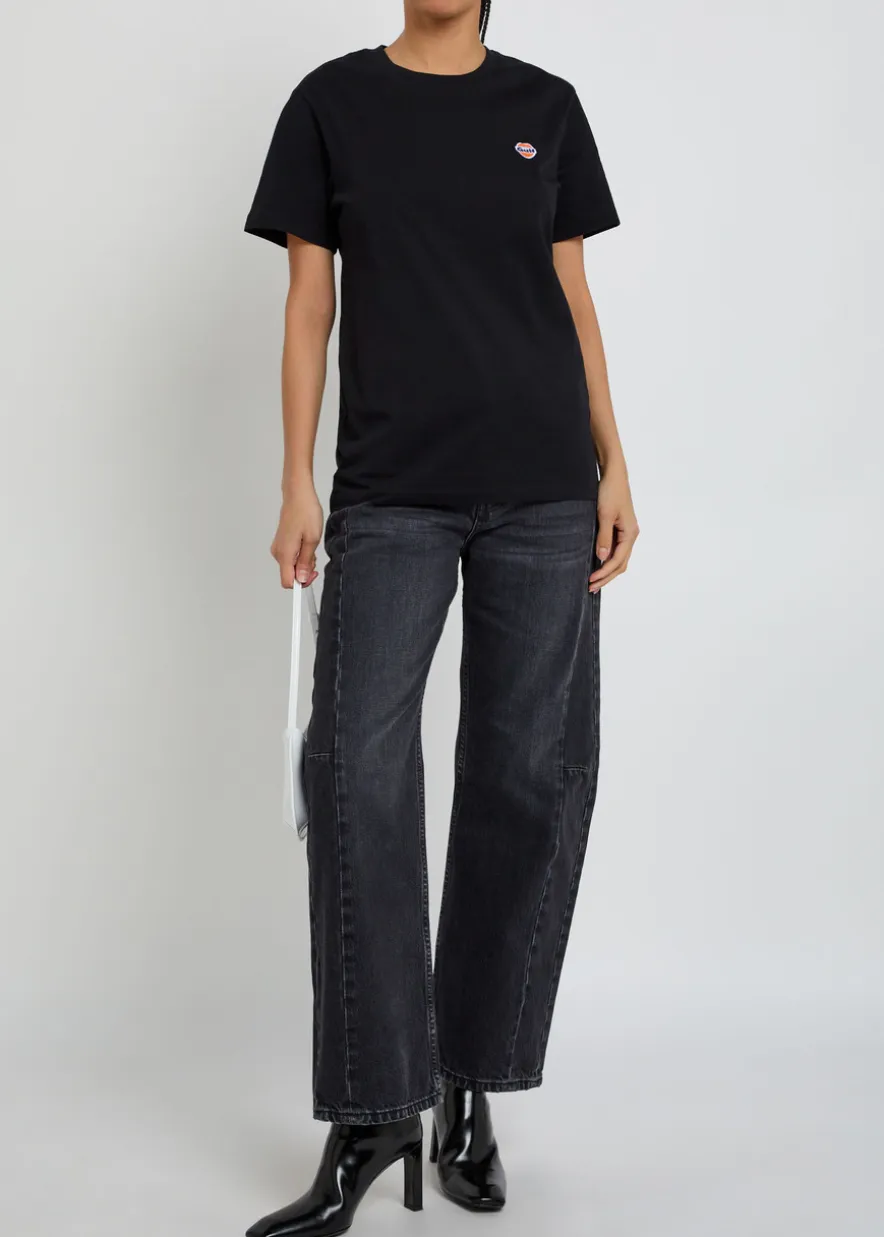 Logo-embroidered cotton T-shirt