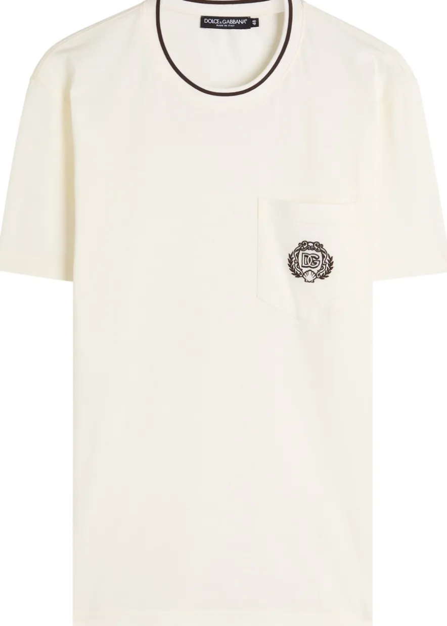 Logo-embroidered cotton T-shirt