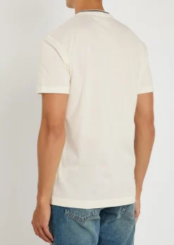 Logo-embroidered cotton T-shirt