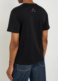 Logo-embroidered cotton T-shirt