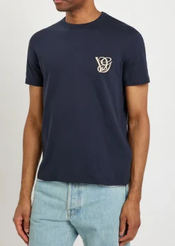 Logo-embroidered cotton T-shirt