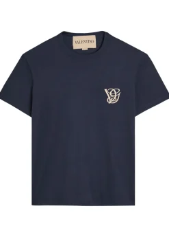 Logo-embroidered cotton T-shirt