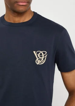 Logo-embroidered cotton T-shirt