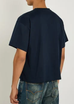 Logo-embroidered cotton T-shirt