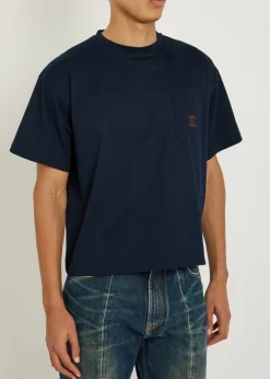 Logo-embroidered cotton T-shirt