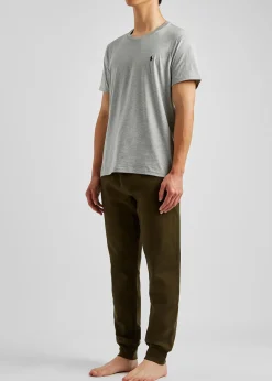 Logo-embroidered cotton T-shirt