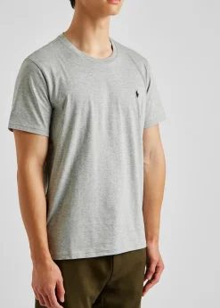 Logo-embroidered cotton T-shirt