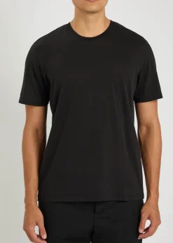 Logo-embroidered cotton T-shirt
