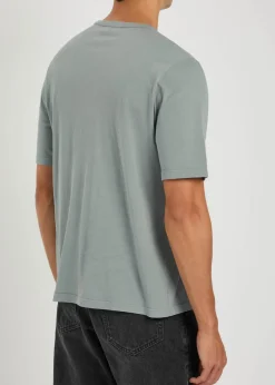 Logo-embroidered cotton T-shirt