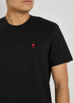 Logo-embroidered cotton T-shirt