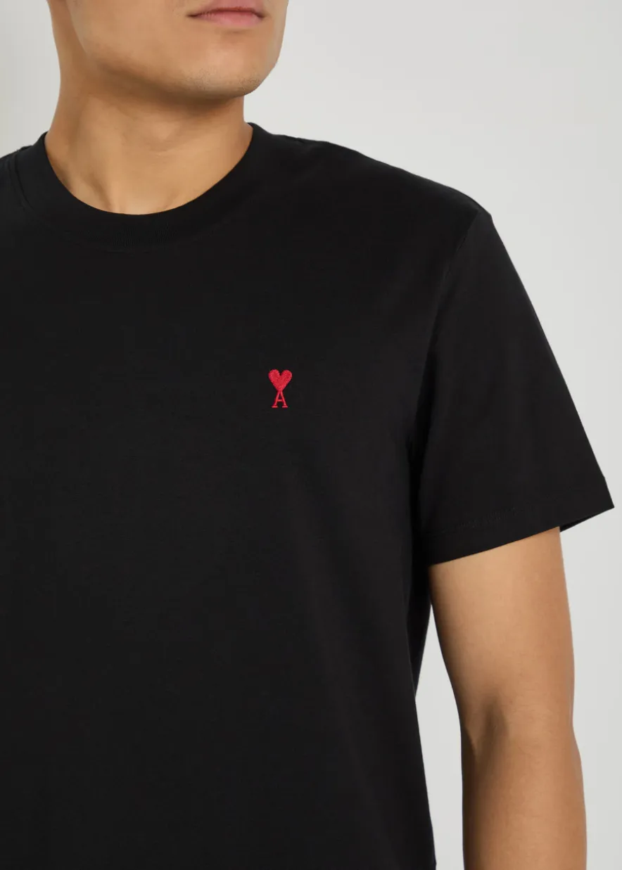 Logo-embroidered cotton T-shirt