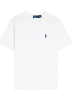 Logo-embroidered cotton T-shirt
