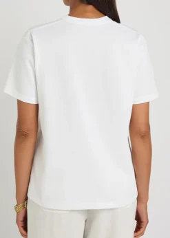 Logo-embroidered cotton T-shirt