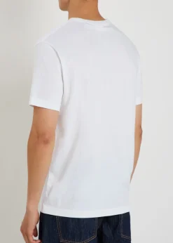 Logo-embroidered cotton T-shirt