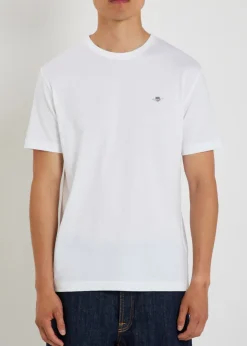 Logo-embroidered cotton T-shirt
