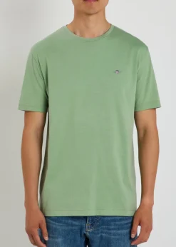 Logo-embroidered cotton T-shirt