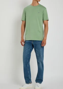 Logo-embroidered cotton T-shirt