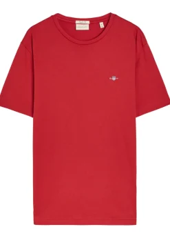 Logo-embroidered cotton T-shirt