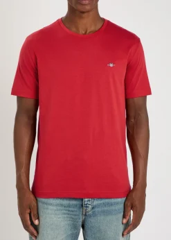 Logo-embroidered cotton T-shirt