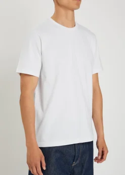Logo-embroidered cotton T-shirt