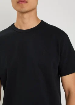 Logo-embroidered cotton T-shirt