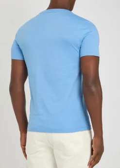 Logo-embroidered cotton T-shirt