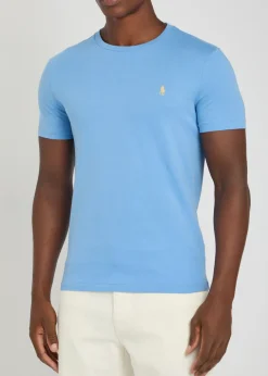 Logo-embroidered cotton T-shirt