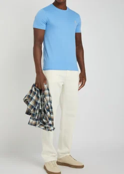 Logo-embroidered cotton T-shirt