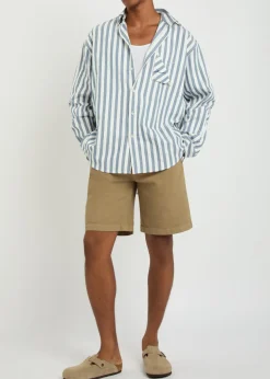 Logo-embroidered cotton-twill shorts