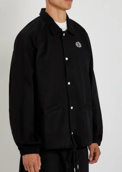Logo-embroidered cotton-twill track jacket