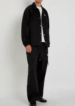 Logo-embroidered cotton-twill track jacket