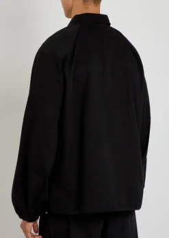 Logo-embroidered cotton-twill track jacket