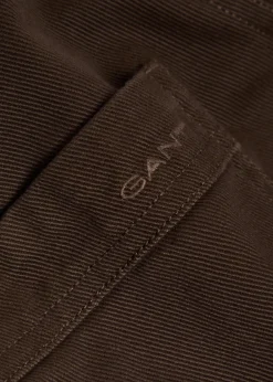 Logo-embroidered cotton-twill overshirt