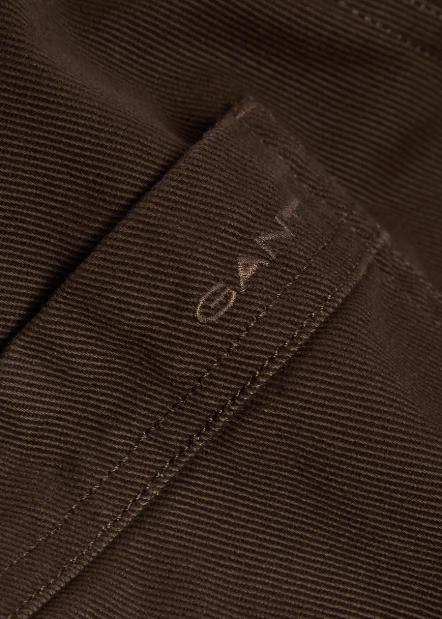 Logo-embroidered cotton-twill overshirt